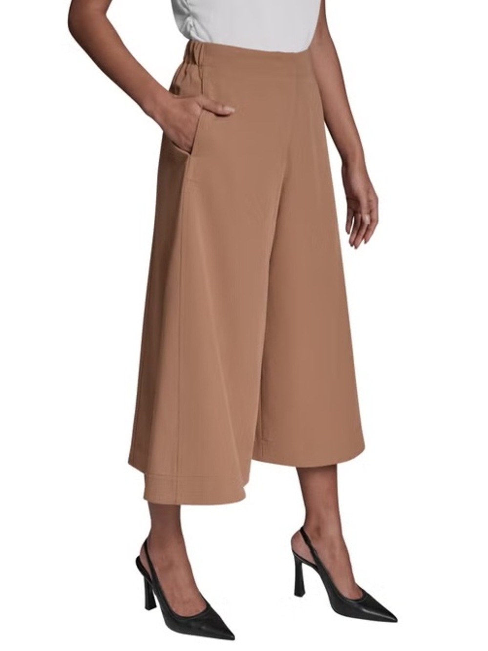 DKNY Women's Gaucho Pant, Tan Color, Size 8 - NWT